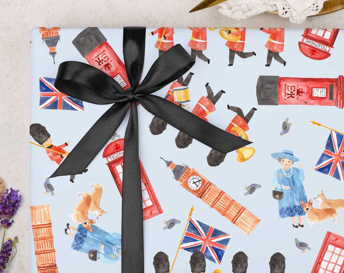 London Big Ben Wrapping Paper. Wrapping Paper designed by Making Meadows