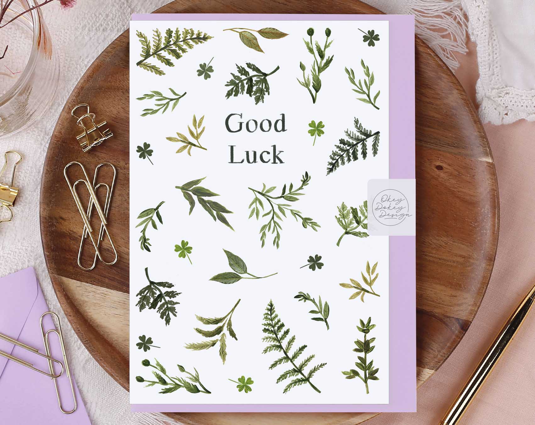 Meadow Flowers Good Luck Card. Greeting & Note Cards designed by Making Meadows
