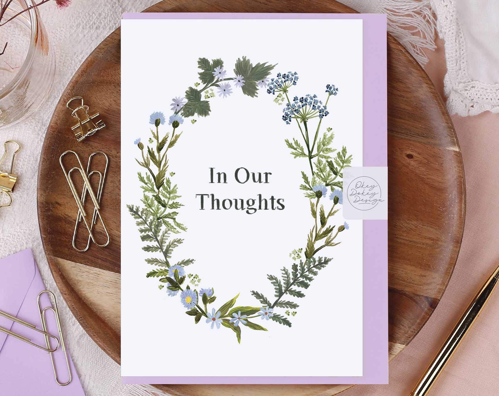 Meadow Flowers In Our Thoughts Card. Greeting & Note Cards designed by Making Meadows