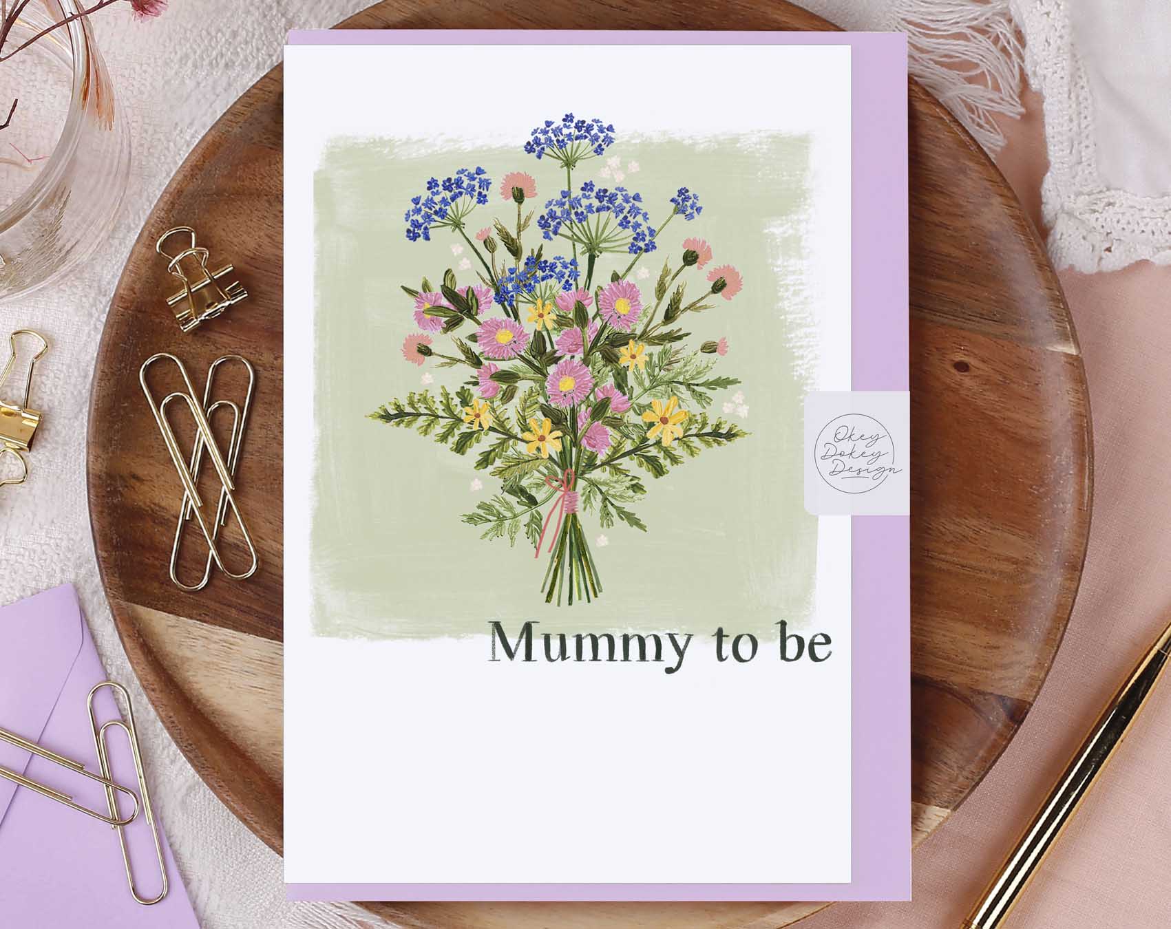 Meadow Flowers Mummy To Be Card. Greeting & Note Cards designed by Making Meadows
