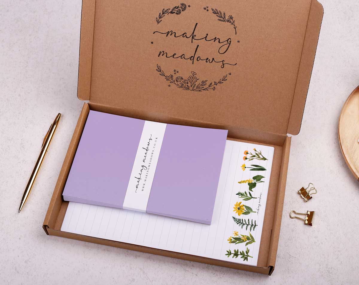 Meadow Flowers Writing Paper Gift Box. Stationery designed by Making Meadows