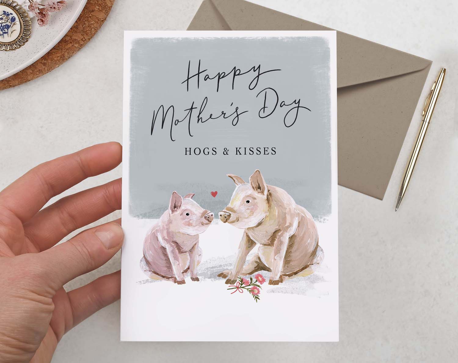 Pig & Piglet Happy Mother's Day Card