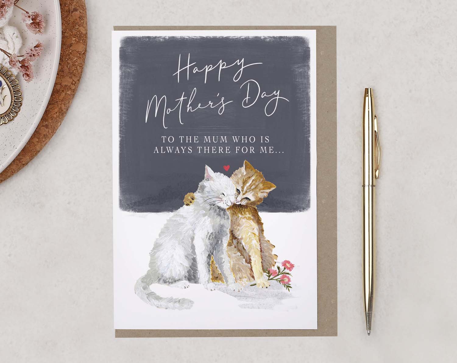 Cat's Hugging Happy Mother's Day Card