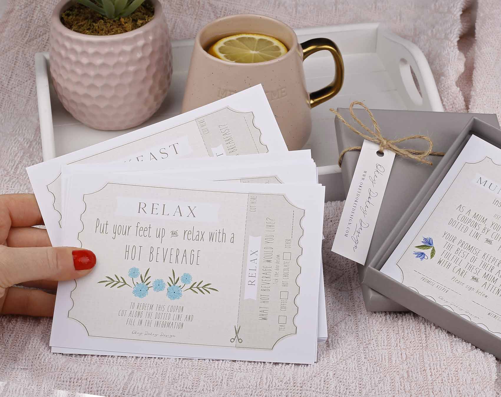 Mum Vouchers With Gift Box. Greeting & Note Cards designed by Making Meadows