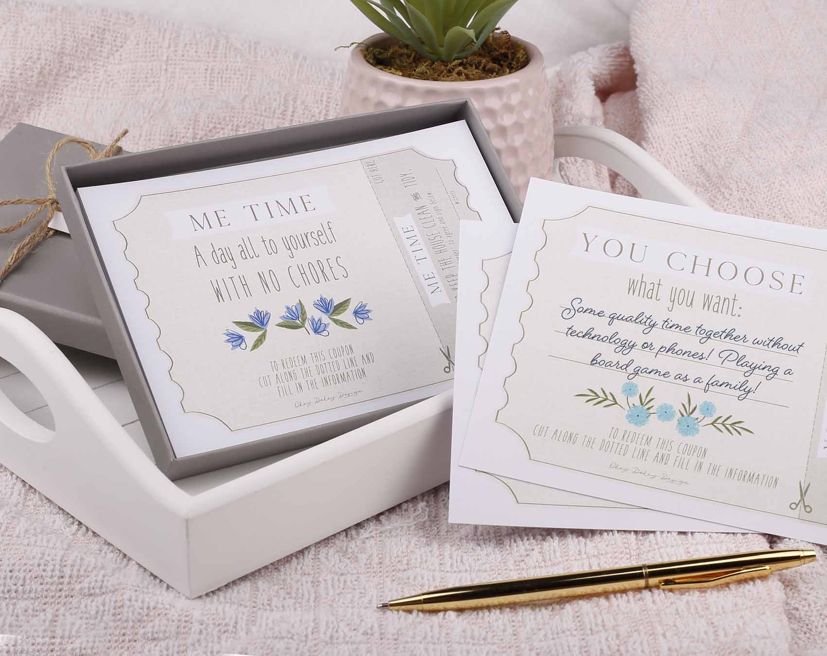 Mum Vouchers With Gift Box. Greeting & Note Cards designed by Making Meadows