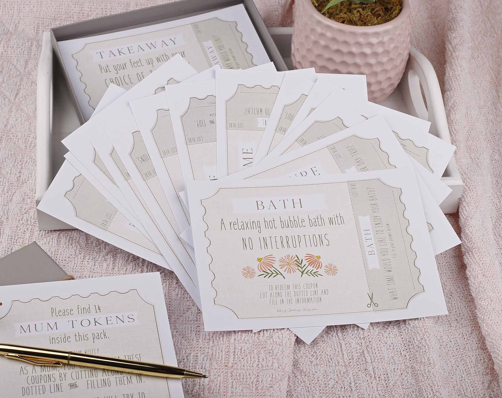 Mum Vouchers With Gift Box. Greeting & Note Cards designed by Making Meadows