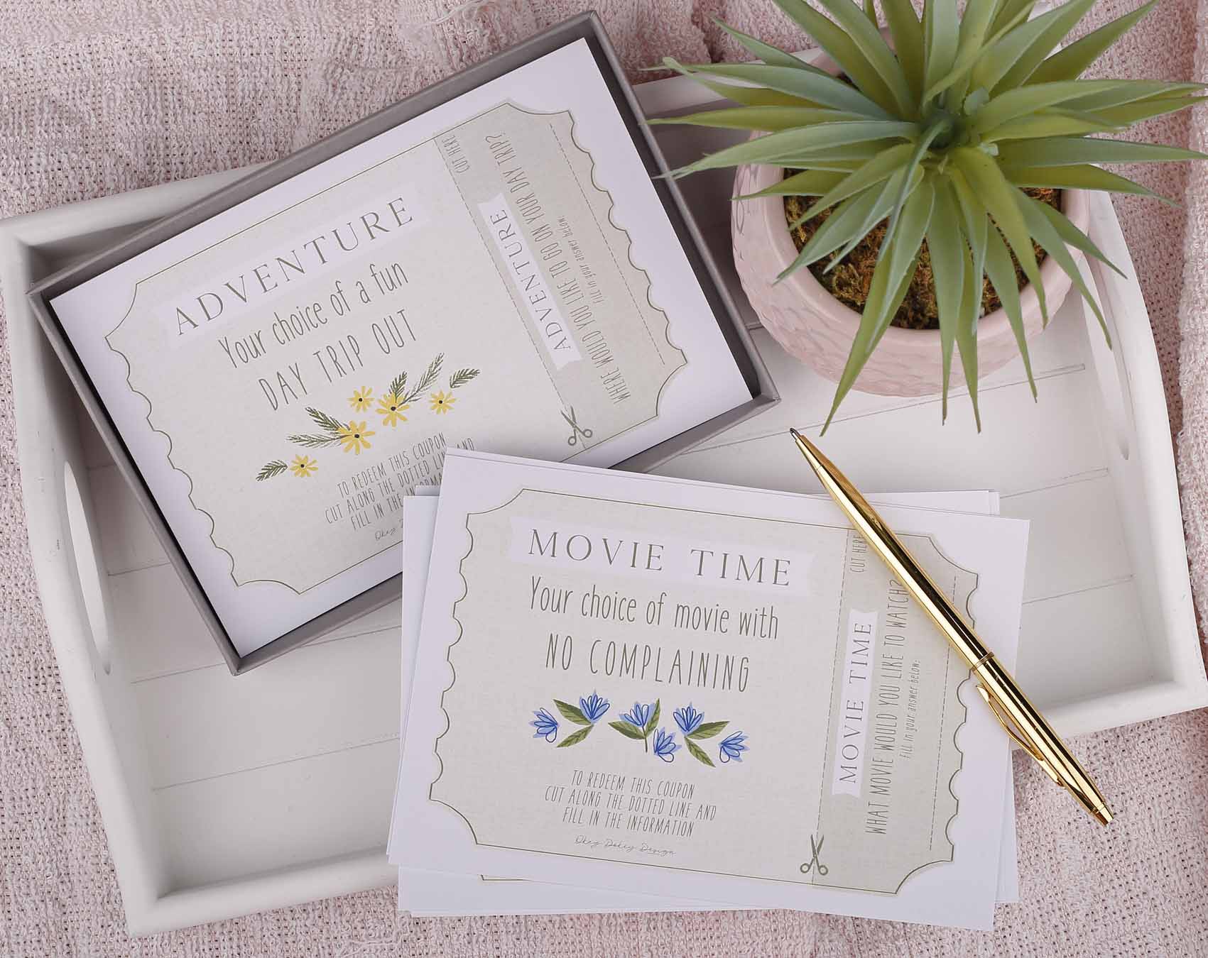 Mum Vouchers With Gift Box. Greeting & Note Cards designed by Making Meadows