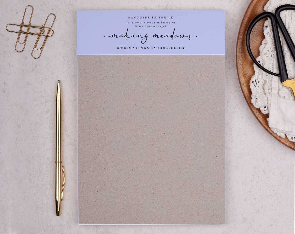 Personalised Lavender Notebook