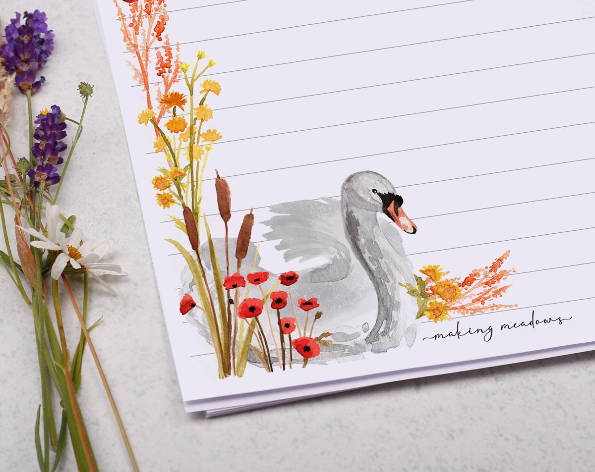 Otter Wildlife Stationery Box. Notebooks & Notepads designed by Making Meadows