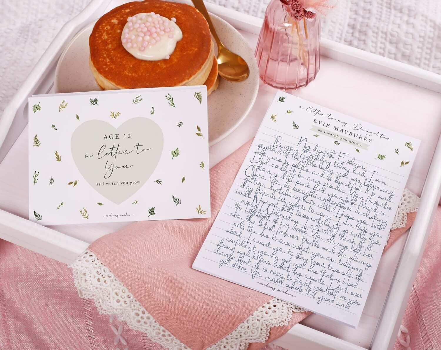 Personalised Botanical Letter To My Daughter As I Watch You Grow. Stationery designed by Making Meadows