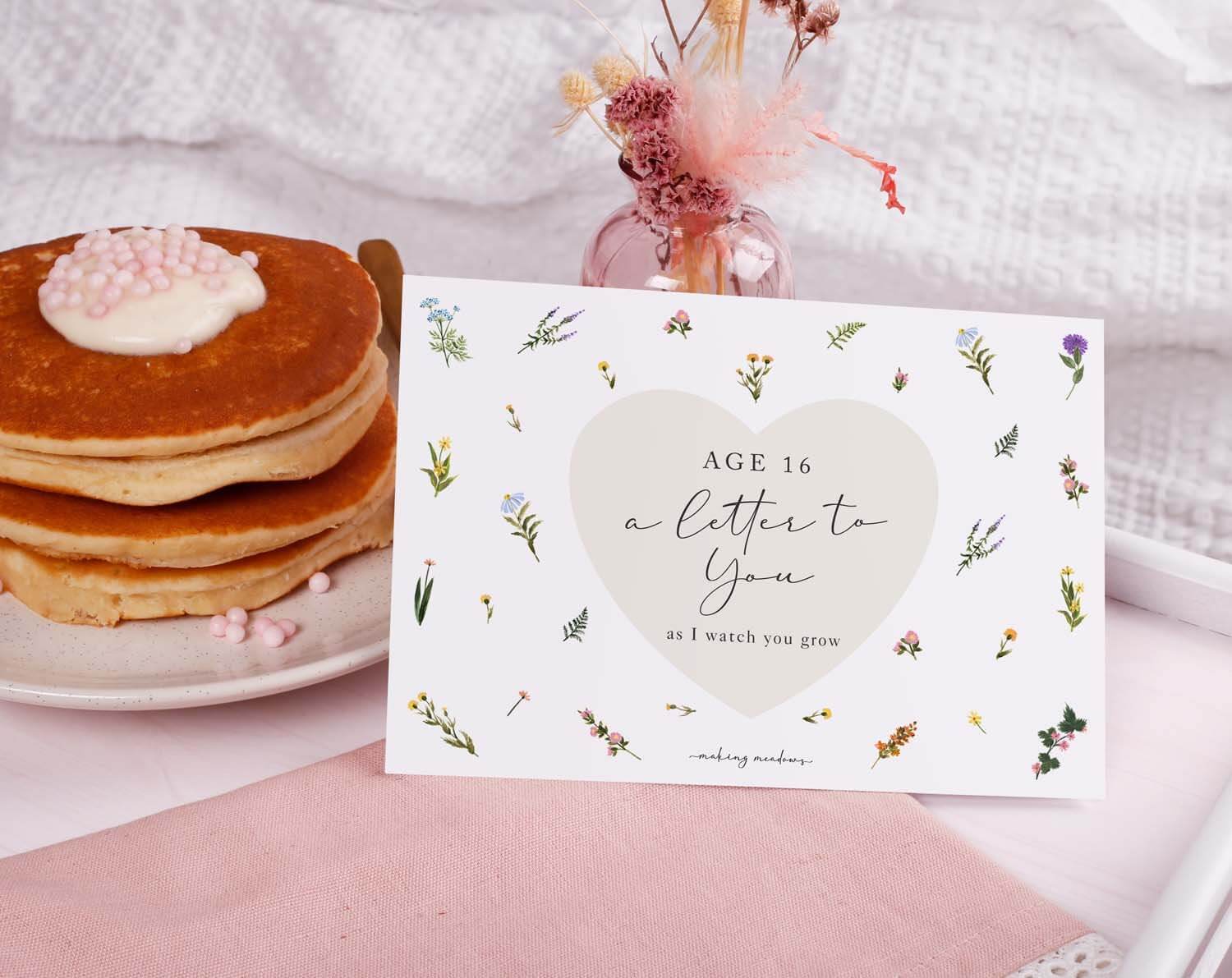 Personalised Floral Letter To My Daughter As I Watch You Grow. Stationery designed by Making Meadows