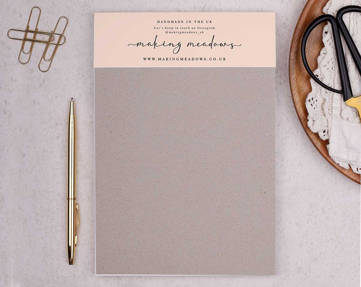 Personalised Gingham Notebook. Notebooks & Notepads designed by Making Meadows
