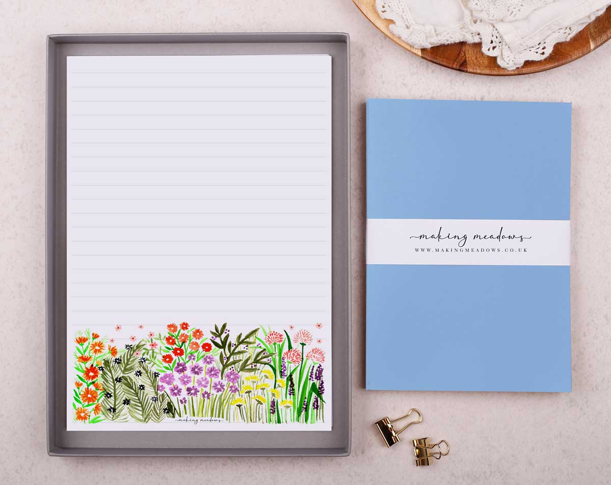 Picnic Writing Paper Gift Box. Stationery designed by Making Meadows