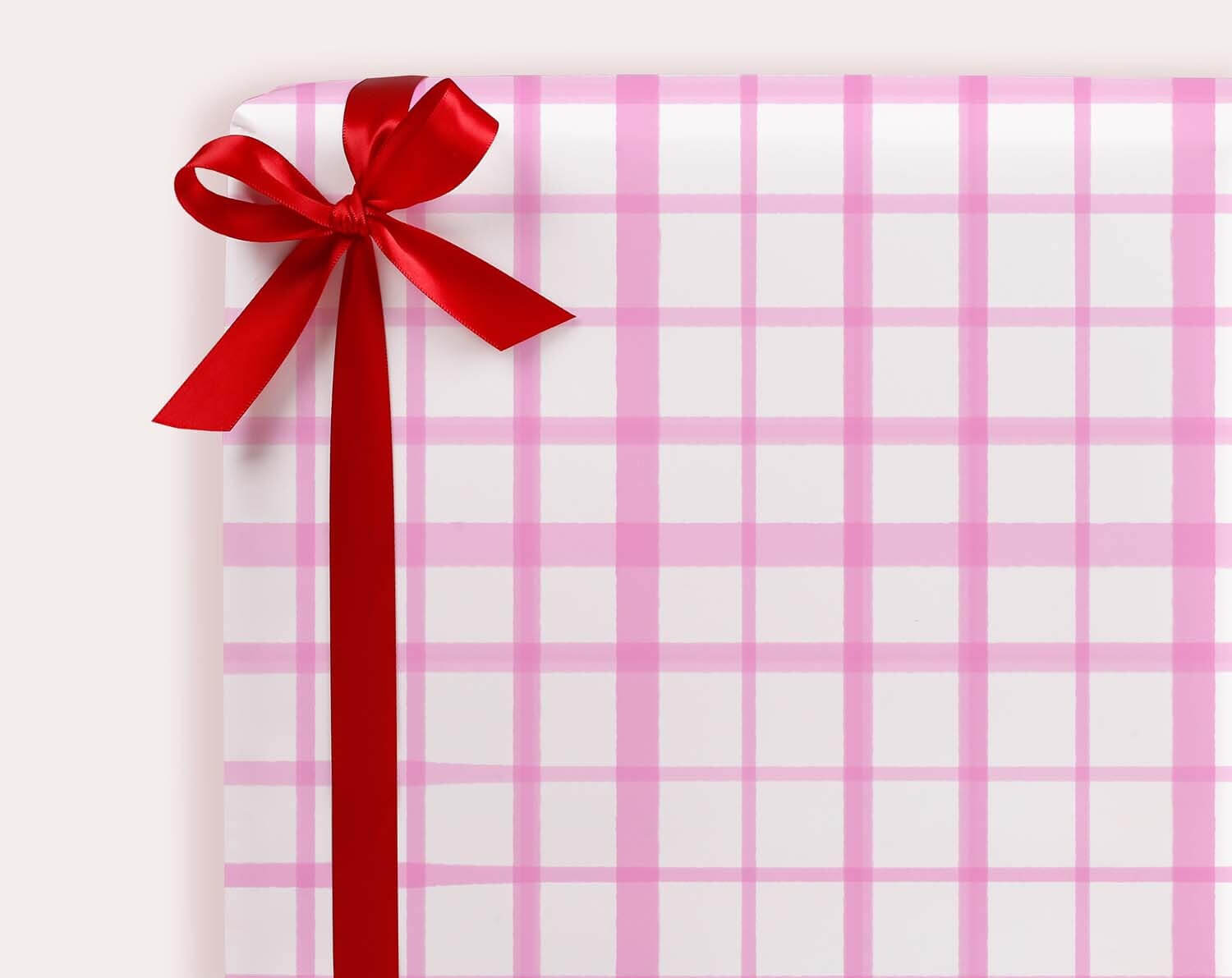 Pink Checkered Wrapping Paper. Wrapping Paper designed by Making Meadows