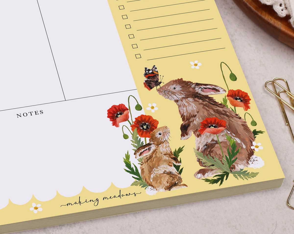 Rabbit Weekly Planner Desk Pad