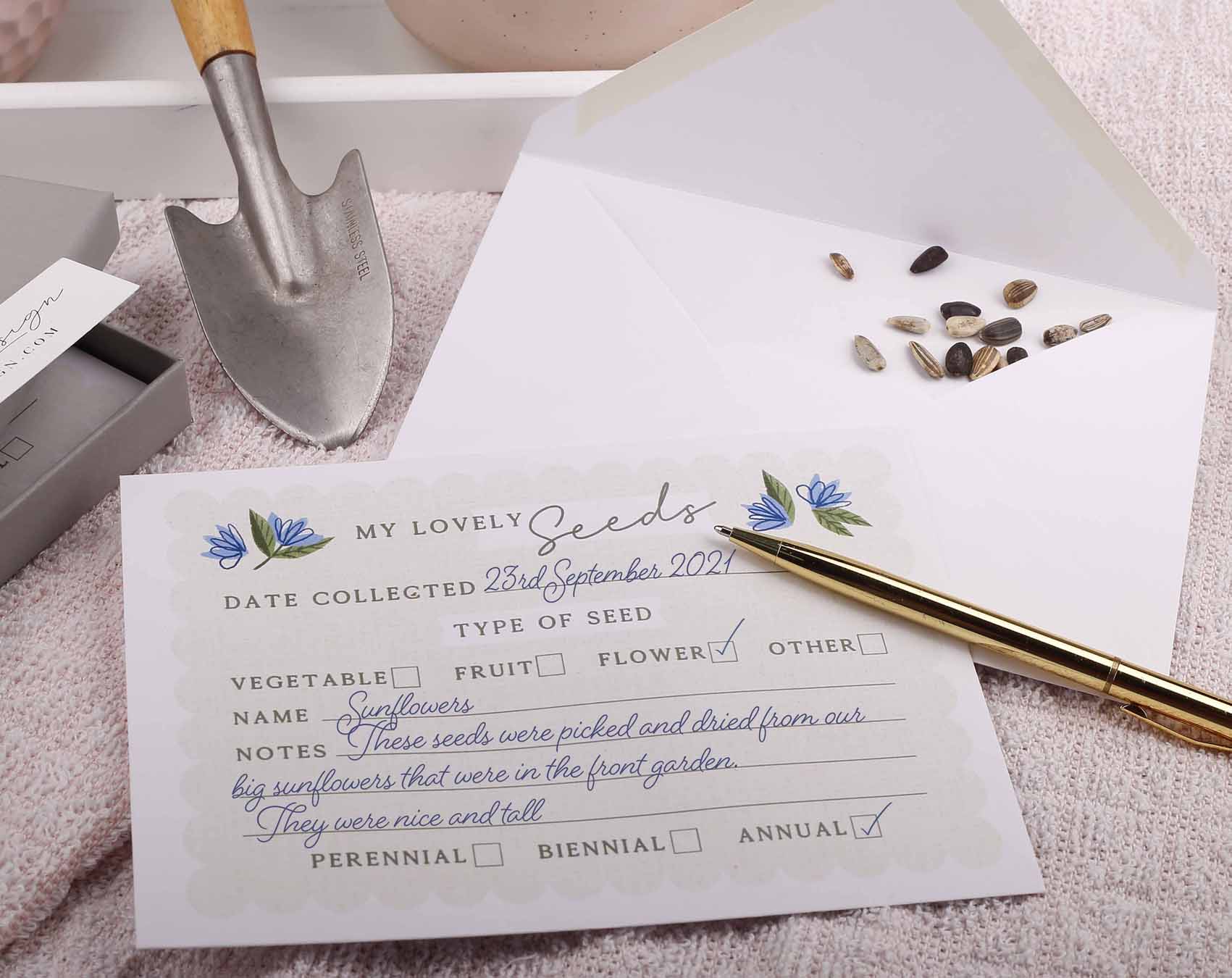 Seed Collecting Envelopes. Plant & Flower Bulbs designed by Making Meadows