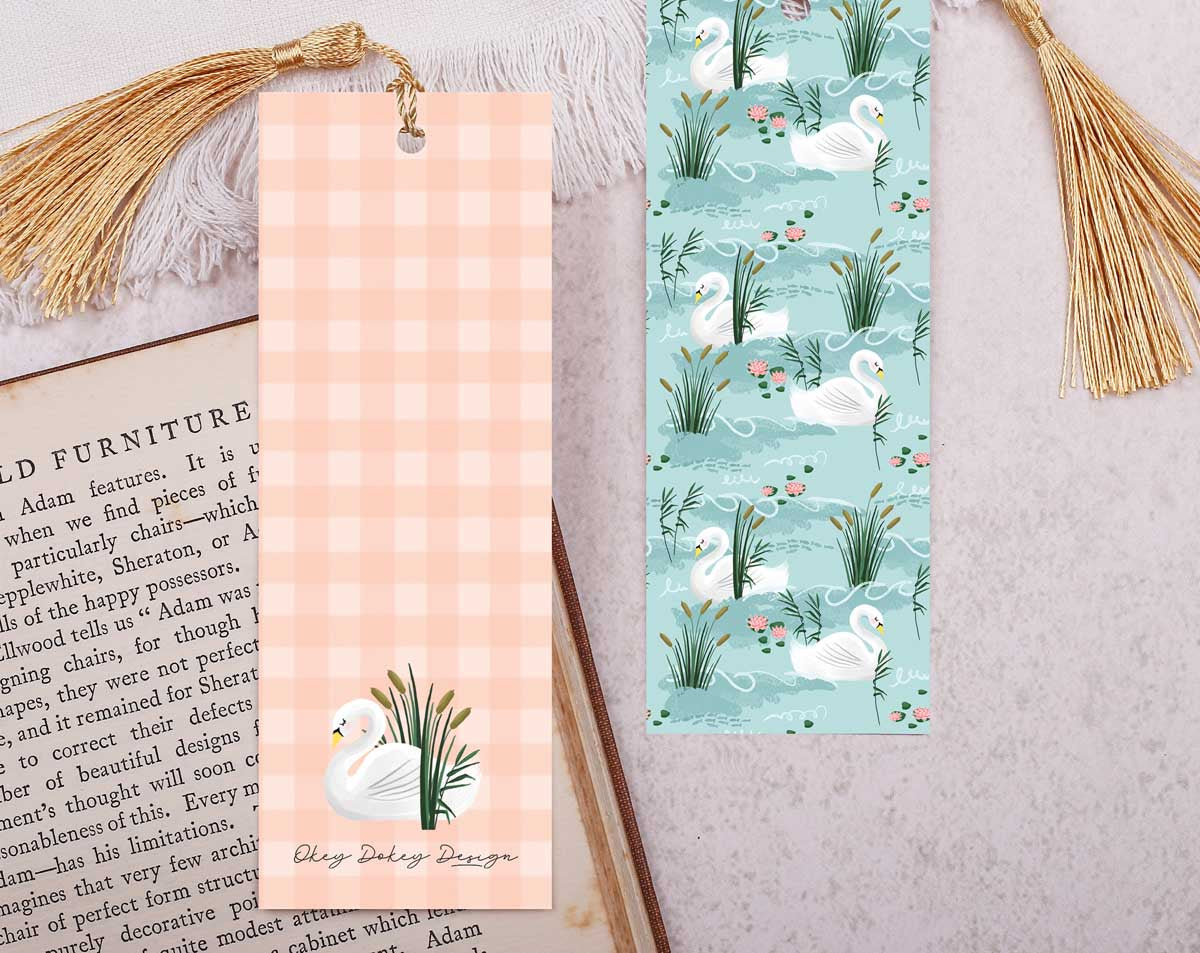 Swan Bookmark With Tassel. Bookmarks designed by Making Meadows
