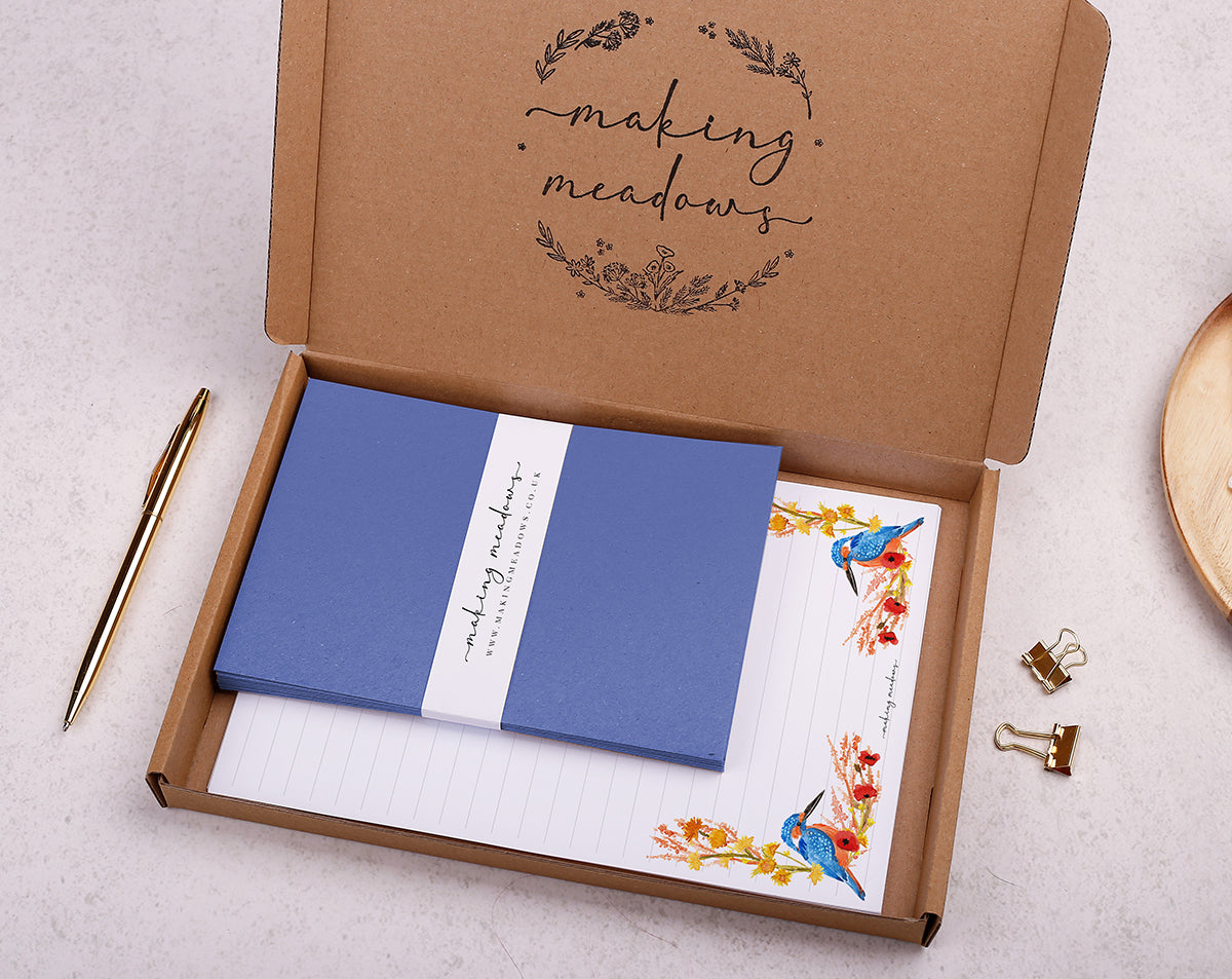 Swan Writing Paper Gift Box. Stationery designed by Making Meadows