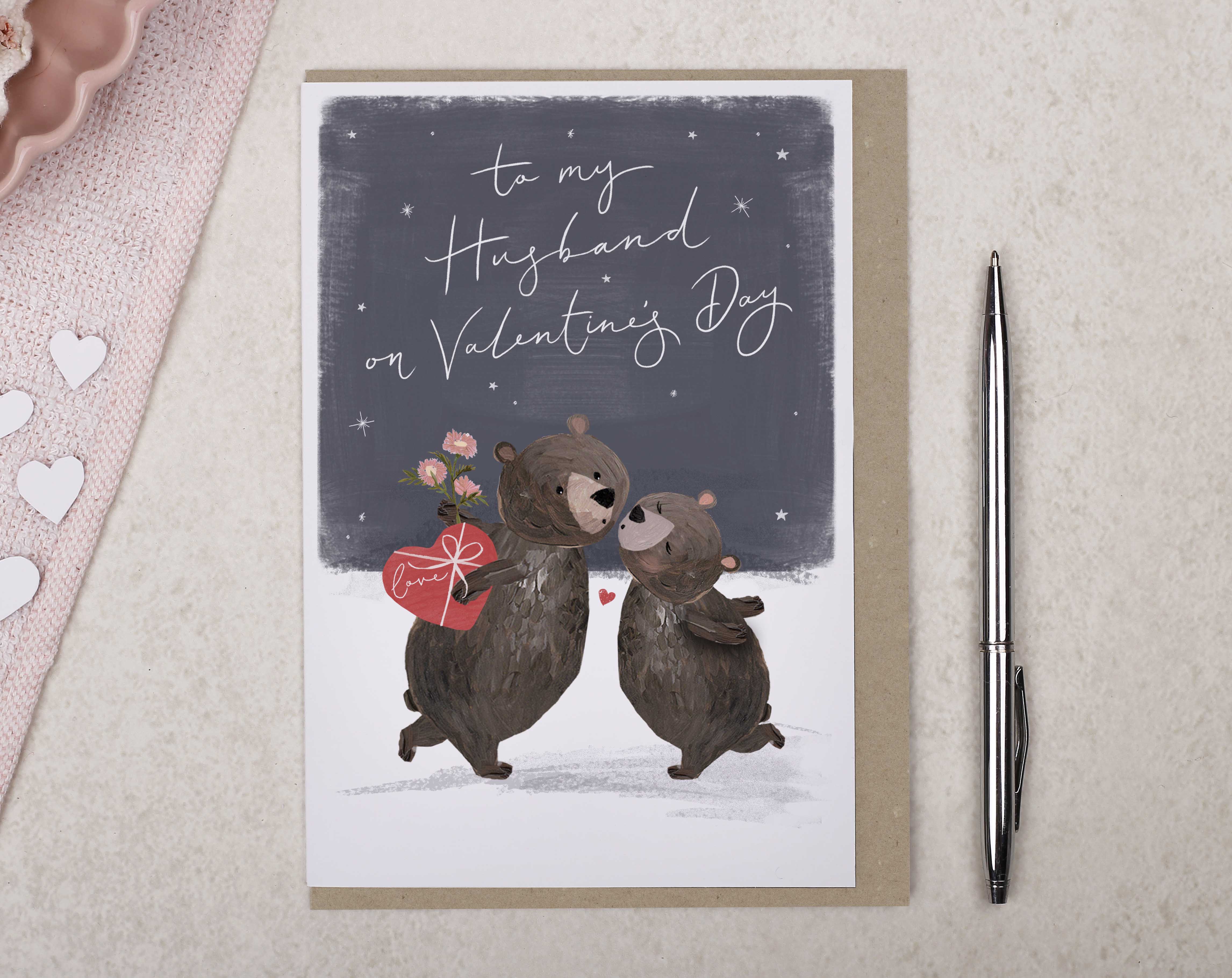 Bear Valentine Card For Husband