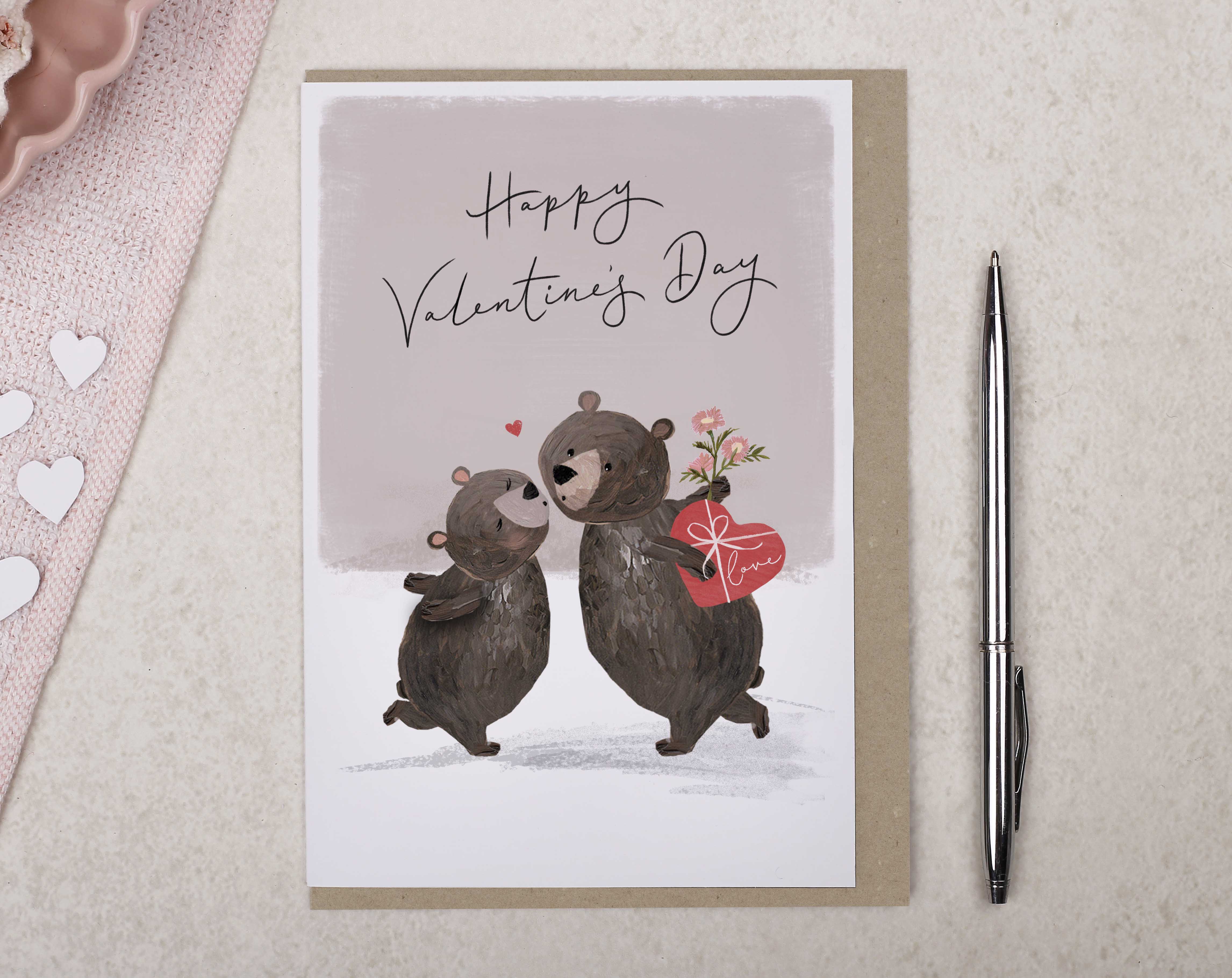 Bears Kissing Valentine Card