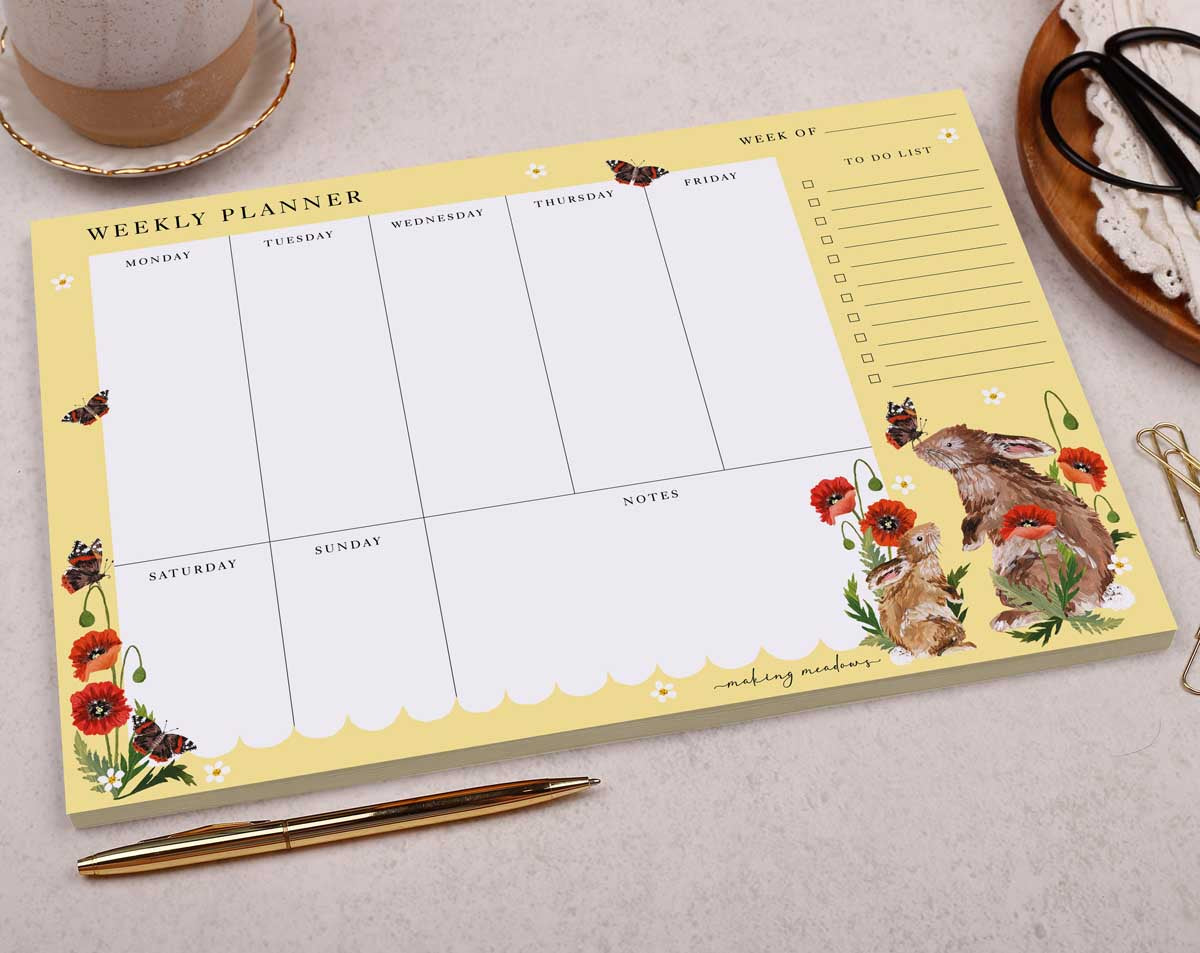 Rabbit Weekly Planner Desk Pad