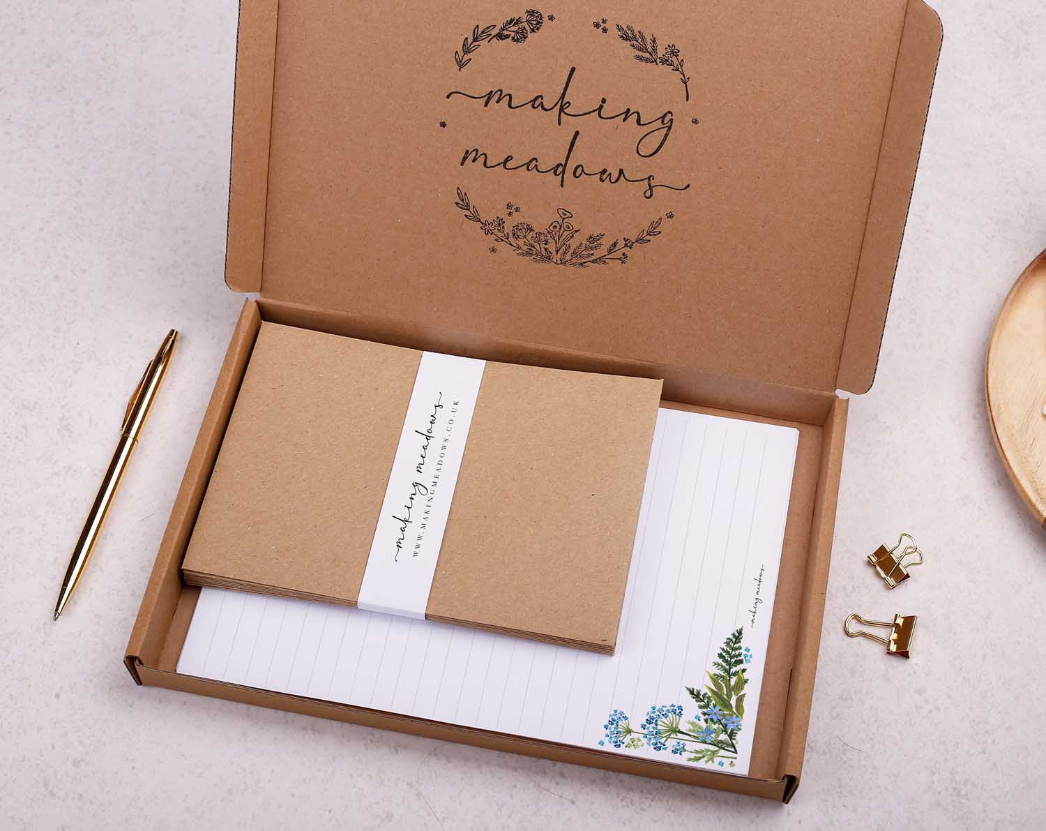 Wild Flowers Writing Paper Gift Box. Stationery designed by Making Meadows