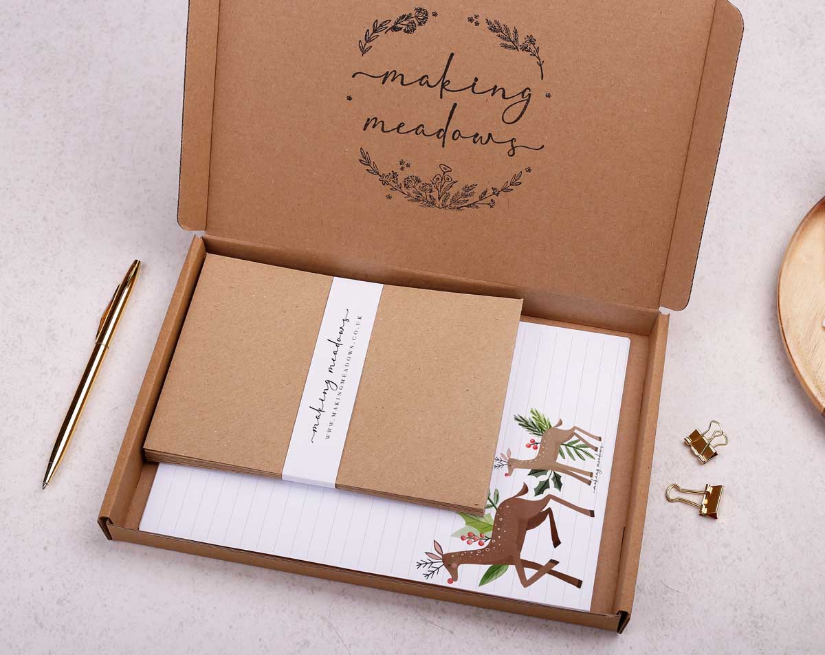 Woodland Animal Writing Paper Gift Box. Stationery designed by Making Meadows