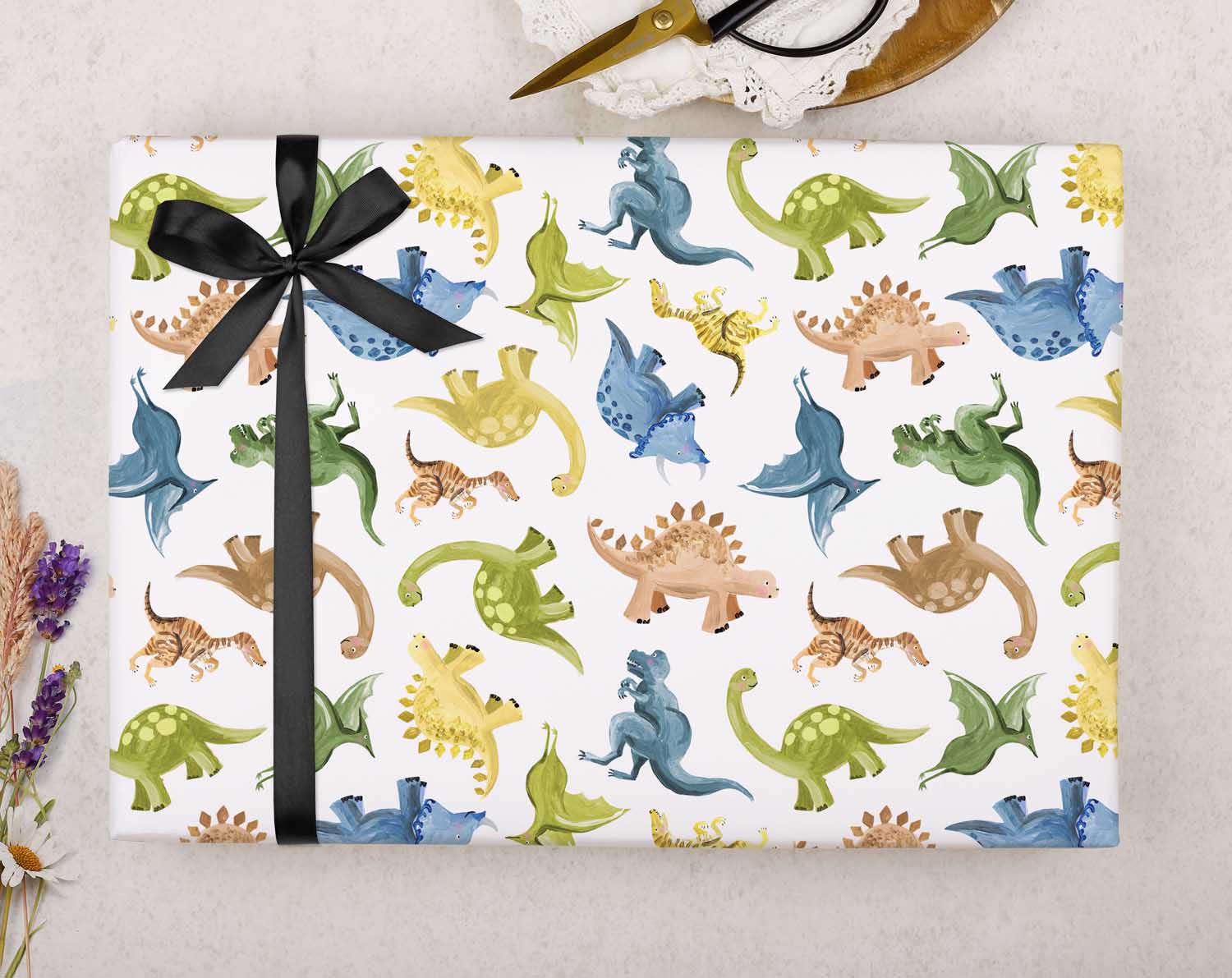 Dinosaur Birthday Wrapping Paper