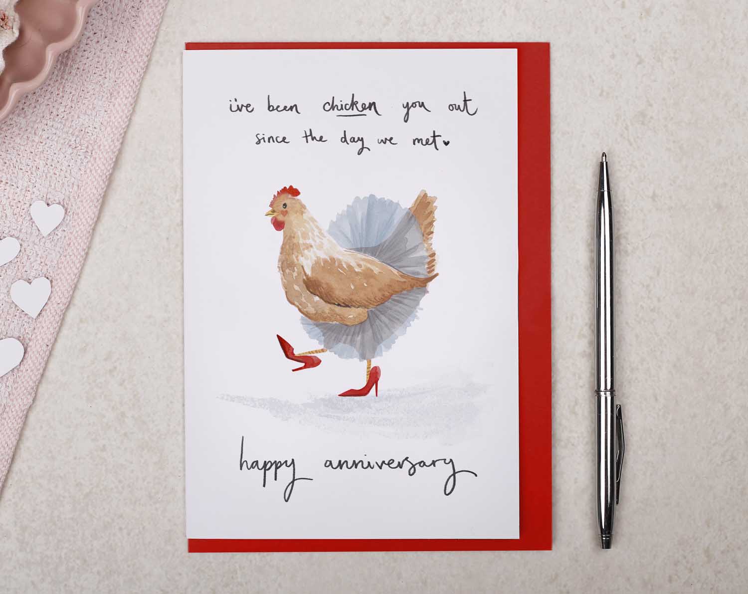 Chicken Anniversary Card