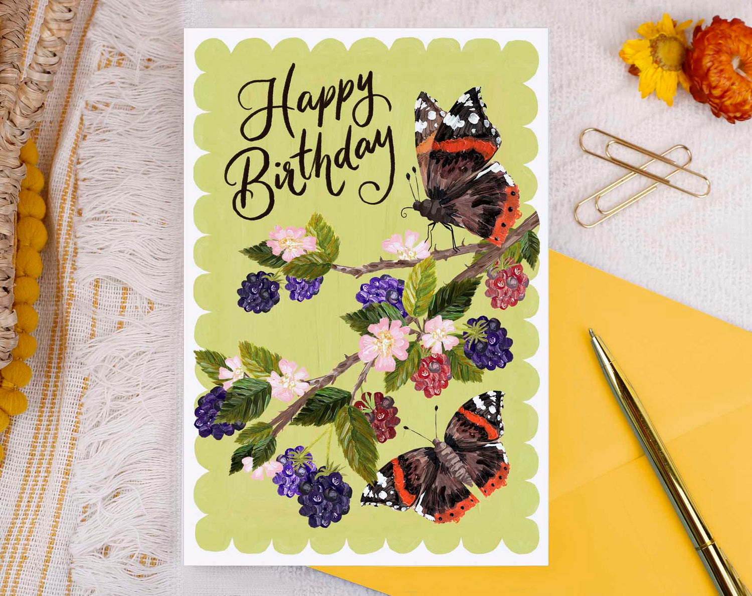 Butterfly Birthday Card Premium Greeting Card Making Meadows Ltd Making Meadows