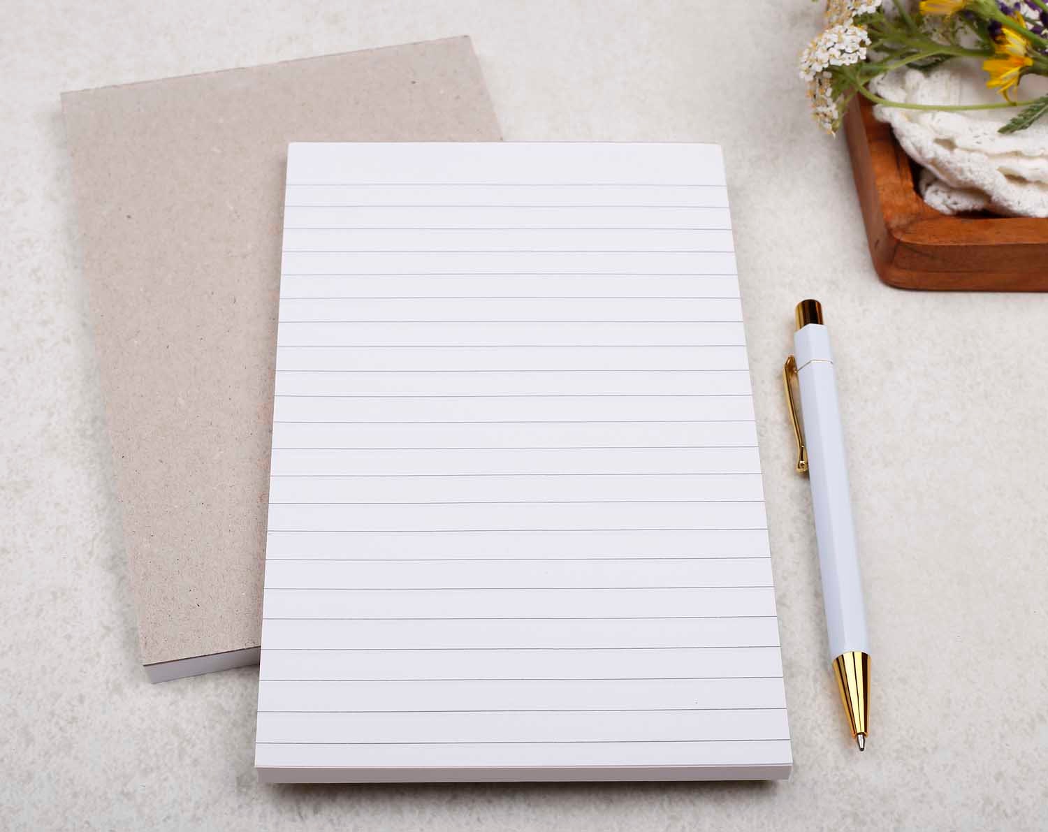 Lined Notepad With Tear Off Pages
