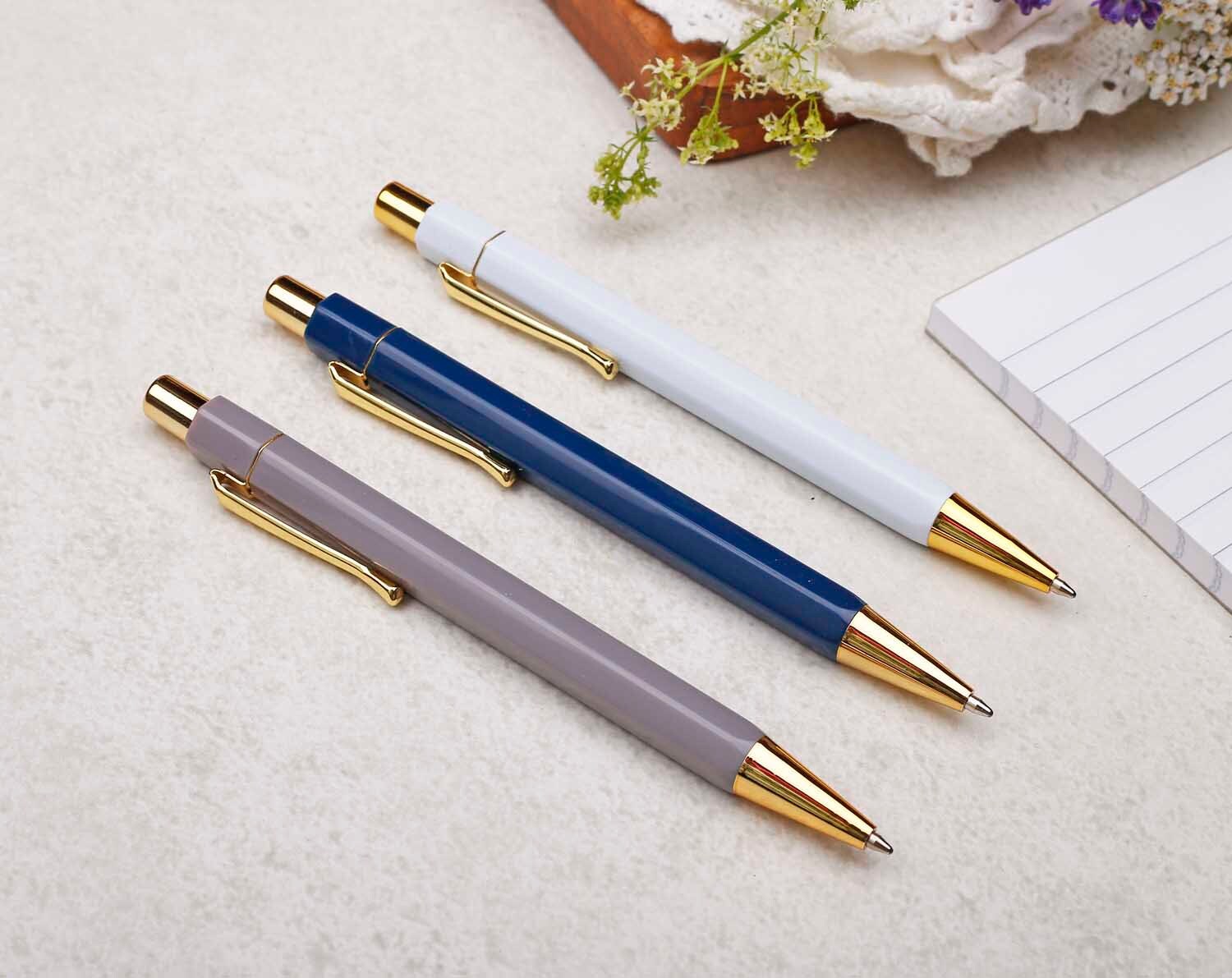Navy Blue & Gold Ballpoint Pen