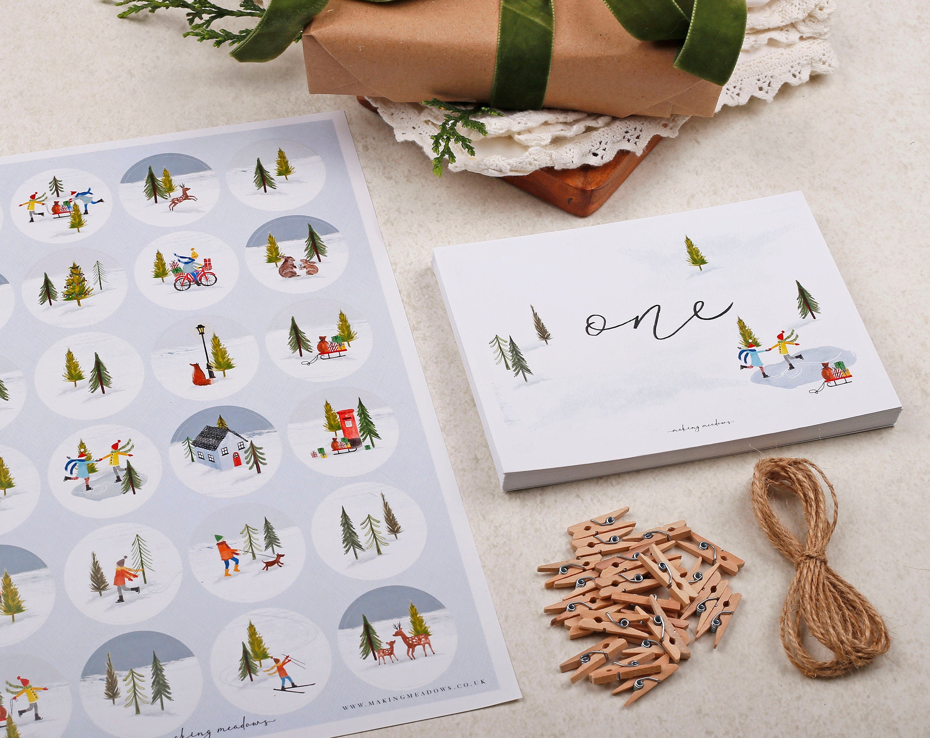 Children's Christmas Advent Calendar Envelopes