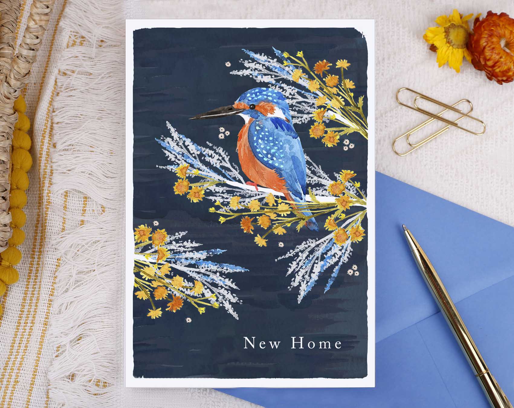 River Wey New Home Kingfisher Card