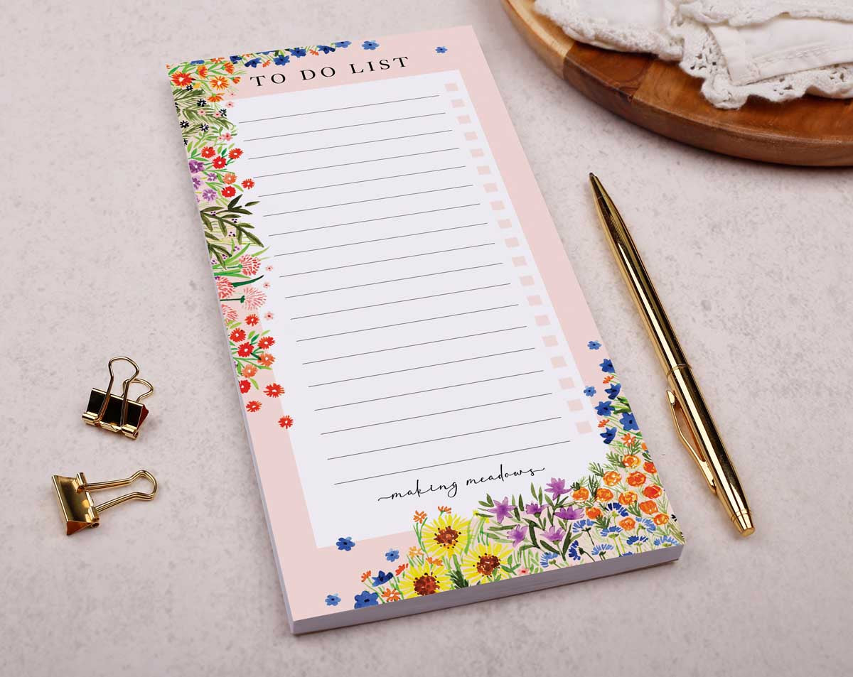 Flower To Do List Pad